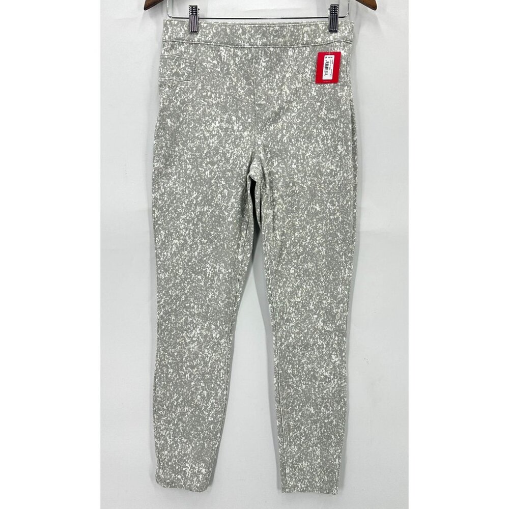 Spanx Ankle Jean-ish Leggings Womens Pull On Pants Speckled Gray Size M NWT